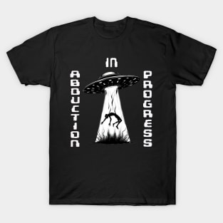 Alien UFO Abduction Silhouette T-Shirt